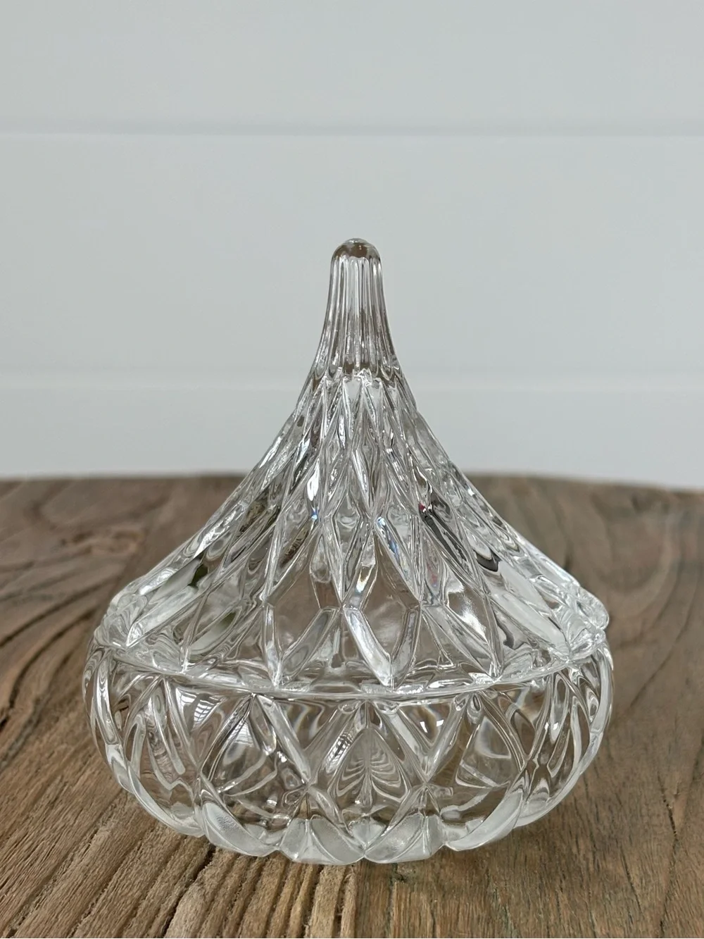 Vintage Hershey's Kiss Crystal Keepsake Trinket Dish Ring Holder
